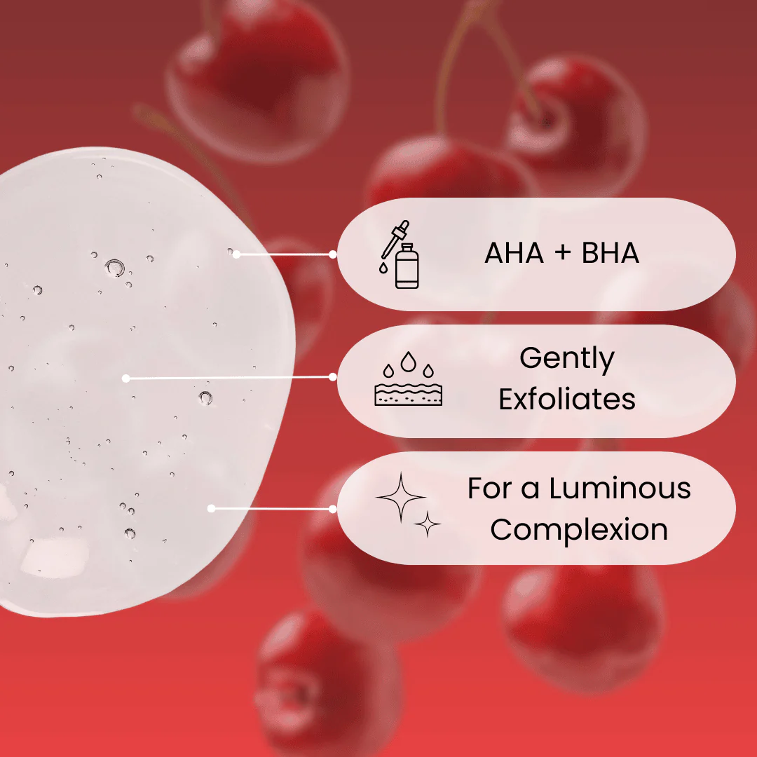 Cherry Bliss AHA + BHA Brightening Toner - Image 3