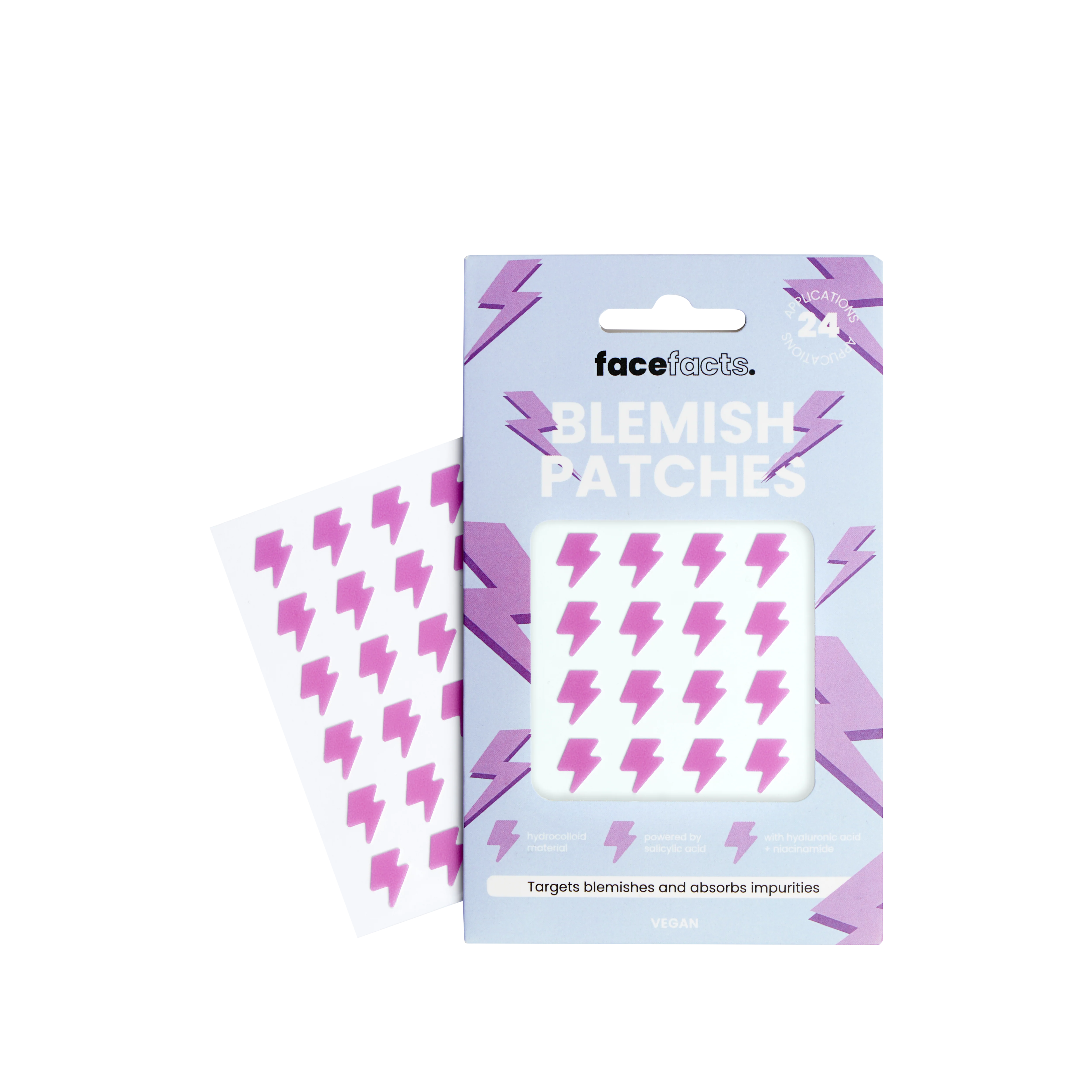 Hydrocolloid Blemish Patches - Purple Lightning Bolts - Image 2