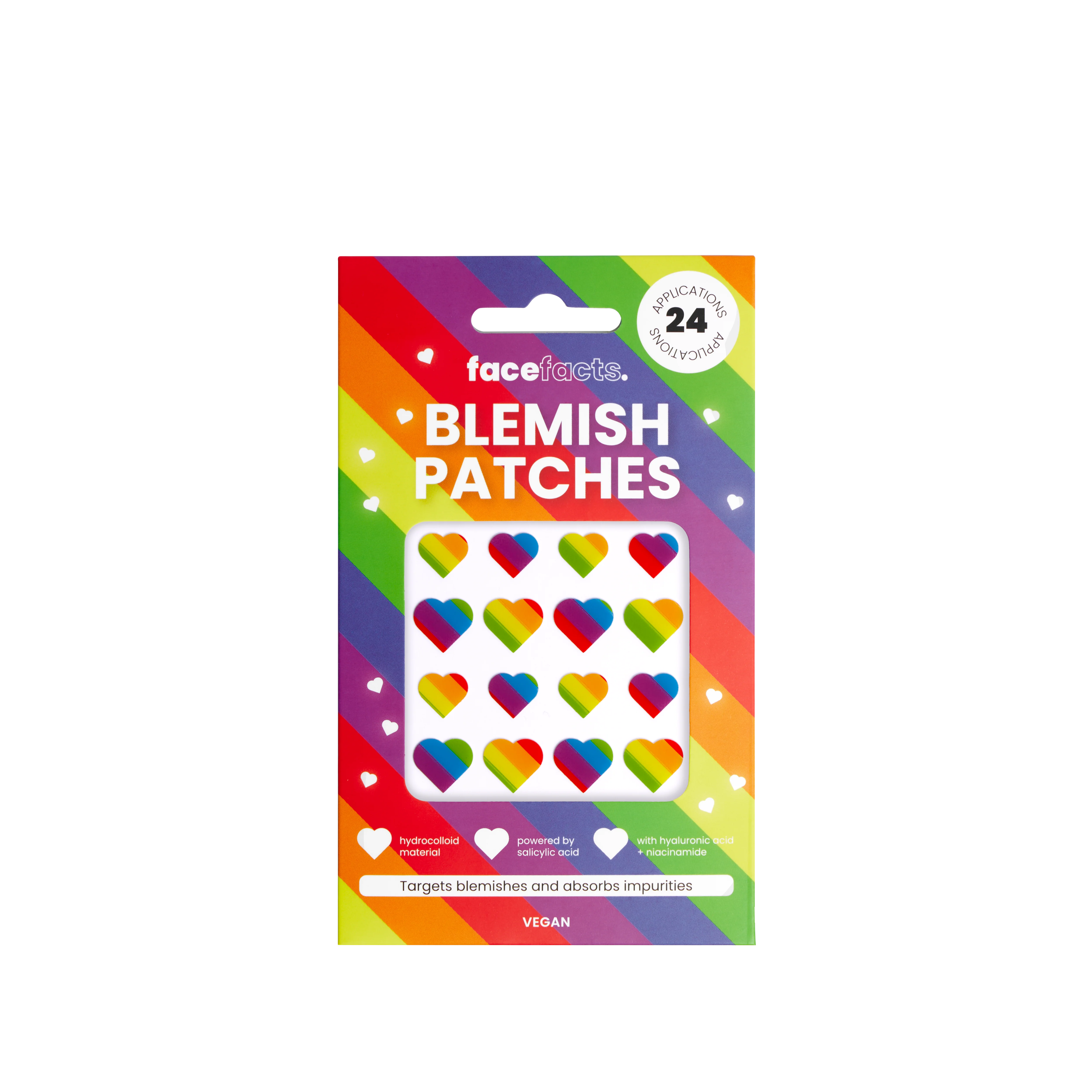 Hydrocolloid Blemish Patches - Rainbow Hearts