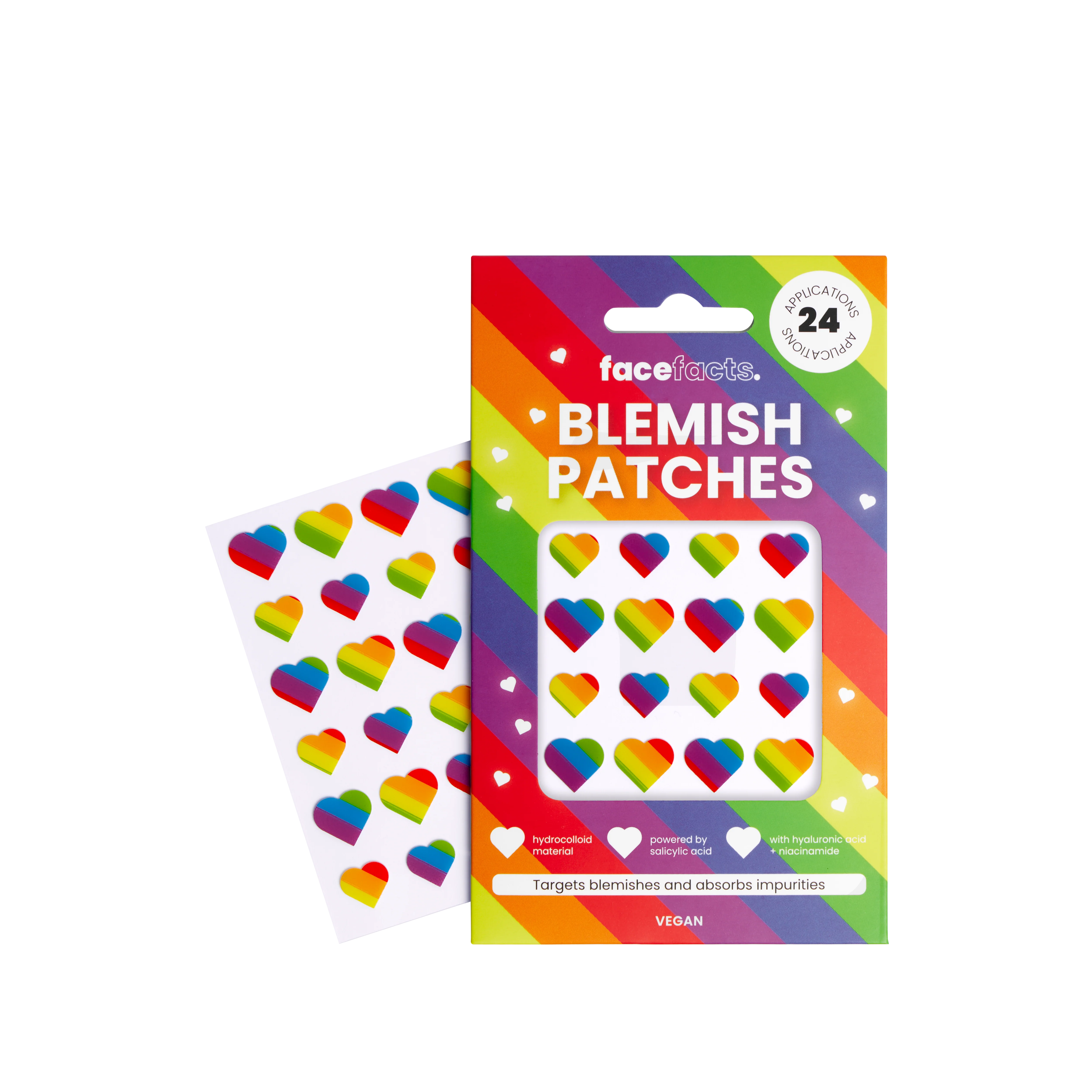 Hydrocolloid Blemish Patches - Rainbow Hearts - Image 2